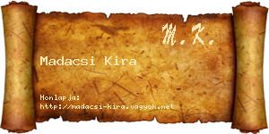 Madacsi Kira névjegykártya